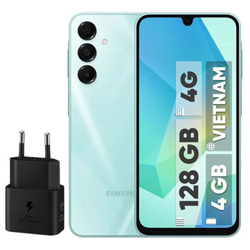 تصویر  گوشی موبایل سامسونگ مدل Galaxy A16 4G دو سیم کارت ظرفیت 128 گیگابایت و رم 4 گیگابایت - ویتنام - به همراه شارژر 25 وات سامسونگ
