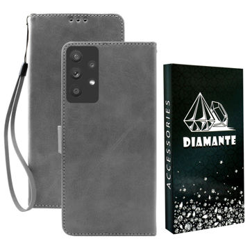 تصویر  کیف کلاسوری دیامانته مدل Gray Bk مناسب برای گوشی موبایل سامسونگ Galaxy A52s 4G / 5G به همراه بندآویز