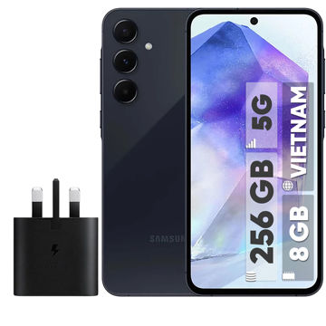 تصویر  گوشی موبایل سامسونگ مدل Galaxy A55 دو سیم کارت ظرفیت 256 گیگابایت و رم 8 گیگابایت به همراه شارژر سامسونگ - ویتنام 