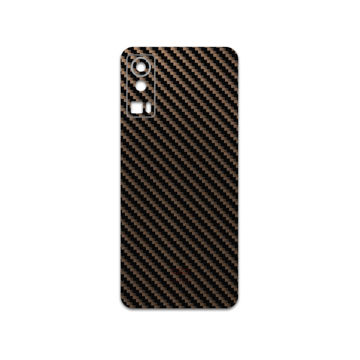 تصویر  برچسب پوششی ماهوت مدل Glossy-Brown-Fiber مناسب برای گوشی موبایل جی پلاس X20