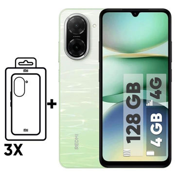 تصویر  گوشی شیائومی Redmi A5 دو سیم کارت 128 گیگابایت و رم 4 گیگابایت - نسخه به همراه شارژر - به همراه سه عدد قاب