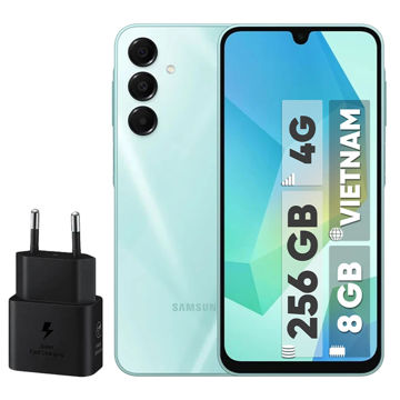 تصویر  گوشی موبایل سامسونگ مدل Galaxy A16 4G دو سیم کارت ظرفیت 256 گیگابایت و رم 8 گیگابایت - ویتنام - به همراه شارژر 25 وات سامسونگ