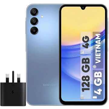 تصویر  گوشی موبایل سامسونگ مدل Galaxy A15 دو سیم کارت ظرفیت 128 گیگابایت و رم 4 گیگابایت به همراه شارژر سامسونگ - ویتنام 