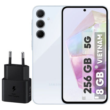 تصویر  گوشی موبایل سامسونگ مدل Galaxy A35 دو سیم کارت ظرفیت 256 گیگابایت رم 8 گیگابایت به همراه شارژر 25 وات سامسونگ - ویتنام
