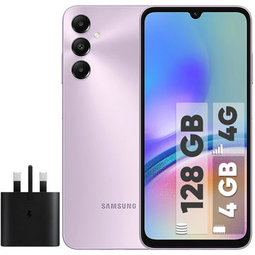 تصویر  گوشی موبایل سامسونگ مدل Galaxy A05s دو سیم کارت ظرفیت 128 گیگابایت و رم 4 گیگابایت به همراه شارژر سامسونگ 