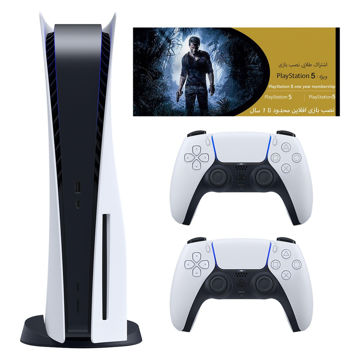 تصویر  کنسول بازی سونی مدل PlayStation 5 ظرفیت 825 گیگابایت ریجن 1200 آسیا به همراه دسته اضافی و کارت طلایی اشتراک نصب بازی 