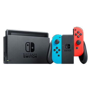 تصویر  کنسول بازی نینتندو مدل Switch Neon Blue and Neon Red Joy-Con