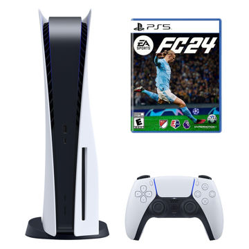 تصویر  کنسول بازی سونی مدل PlayStation 5 ظرفیت 825 گیگابایت ریجن 1216A اروپا به همراه بازی EA Sports FC 24