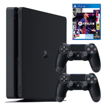 تصویر  مجموعه کنسول بازی سونی مدل PlayStation 4 Slim ریجن 3 کد CUH-2218B ظرفیت 1 ترابایت به همراه بازی فیفا21