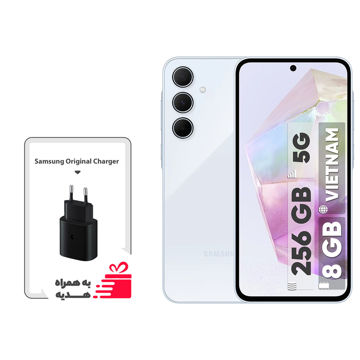 تصویر  گوشی موبایل سامسونگ مدل Galaxy A35 دو سیم کارت ظرفیت 128 گیگابایت رم 8 گیگابایت - ویتنام - به همراه هدیه شارژر اورجینال سامسونگ