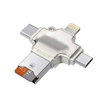 تصویر  مبدل microSD OTG به USB/ USB-C/ microUSB/ لایتنینگ مدل PM- Connection Kit