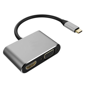 تصویر  مبدل USB-C به HDMI / VGA / USB مدل HT-C04-1