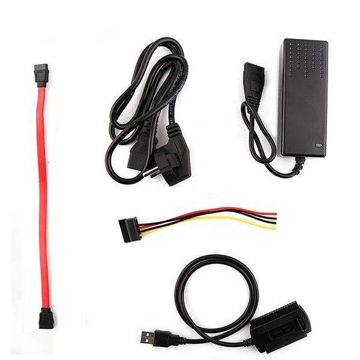 تصویر  تجهیزات تبدیل هارد SATA/IDE به USB2.0 مدل HI-SPEED 480 مجموعه 3عددی