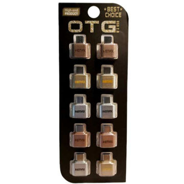 تصویر  مبدل usb به otg microusb ریمکس مدل H31 بسته 10 عددی