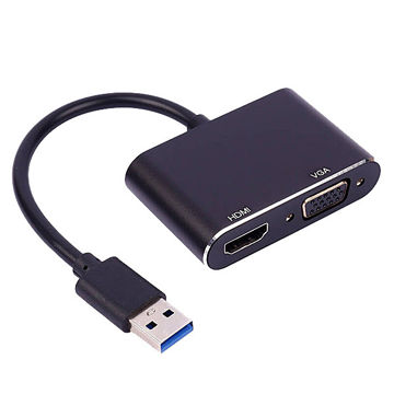 تصویر  مبدل USB 3.0 به VGA / HDMI کی نت مدل K-COUA30HV