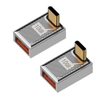 تصویر  مبدل USB به USB-C مدل OTG-T90F بسته دو عددی